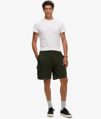 Pantaloncini cargo con cuciture a contrasto