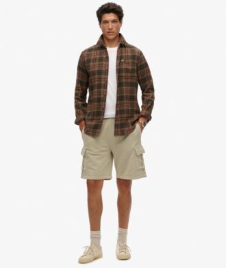 Pantaloncini cargo con cuciture a contrasto