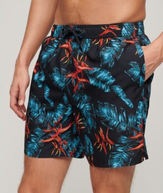 Pantaloncini da bagno da 17 pollici con stampa hawaiana riciclata