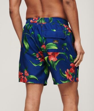 Pantaloncini da bagno da 17 pollici con stampa hawaiana riciclata