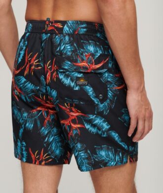 Pantaloncini da bagno da 17 pollici con stampa hawaiana riciclata