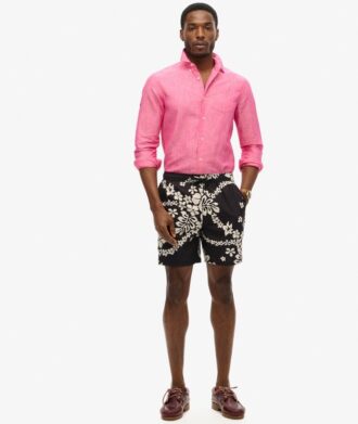 Pantaloncini da bagno da 17 pollici con stampa hawaiana riciclata