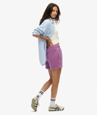 Pantaloncini in felpa con lavaggio Vintage