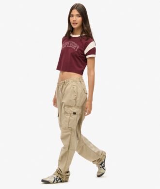 Pantaloni cargo a vita bassa