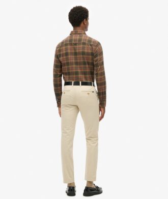 Pantaloni chino slim tapered elasticizzati