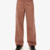 Pantaloni in velluto a coste a vita media e gamba larga