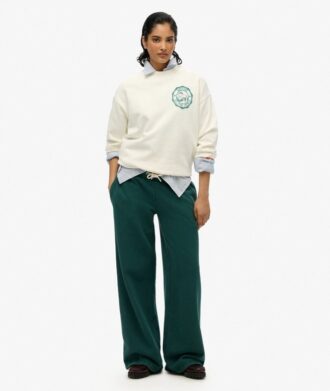 Pantaloni jogger a gamba larga con logo Essential