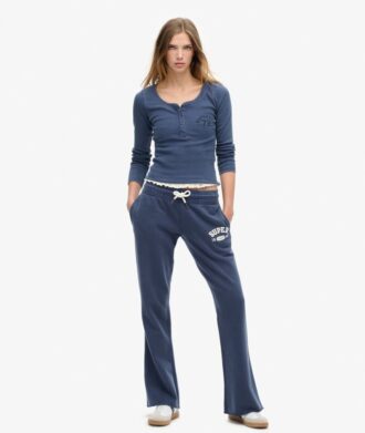 Pantaloni jogger a vita bassa e zampa d’elefante Athletic Essentials