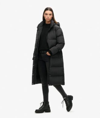 Piumino lungo con cappuccio Hooded
