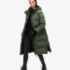 Puffer long coat with hood