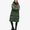 Puffer long coat with hood