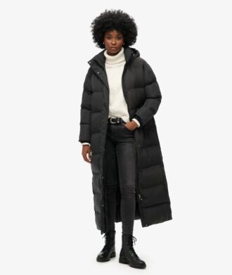 Puffer lungo con cappuccio