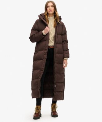Puffer lungo con cappuccio