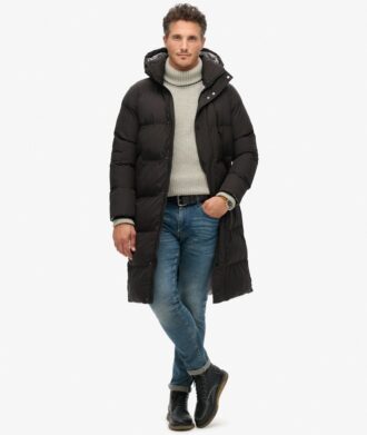 Puffer lungo con cappuccio