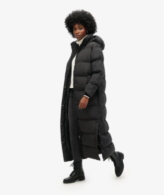 Puffer lungo con cappuccio