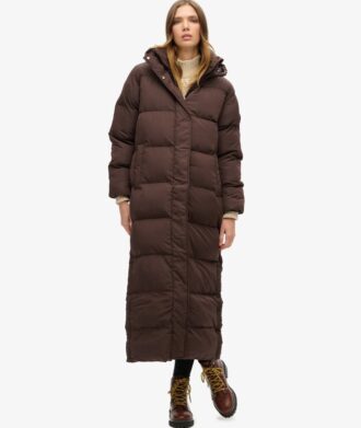 Puffer lungo con cappuccio