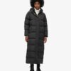 Puffer lungo con cappuccio