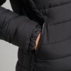 Puffer lungo imbottito leggero con cappuccio in pelliccia sintetica