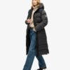 Puffer lungo in tessuto rip-stop
