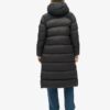 Puffer lungo in tessuto rip-stop