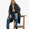 Puffer lungo in tessuto rip-stop
