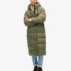 Puffer lungo in tessuto rip-stop