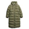 Puffer lungo in tessuto rip-stop