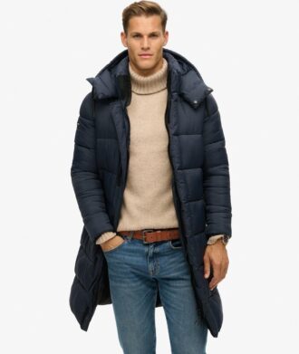 Puffer lungo in tessuto ripstop