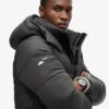 Puffer lungo in tessuto ripstop Puffer lungo in tessuto ripstop