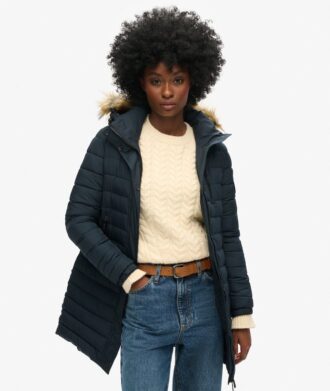 Puffer medio lungo Hooded Fuji