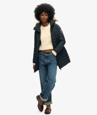 Puffer medio lungo Hooded Fuji