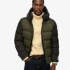 Puffer sportivo con cappuccio a blocchi di colore