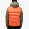 Puffer sportivo con cappuccio a blocchi di colore