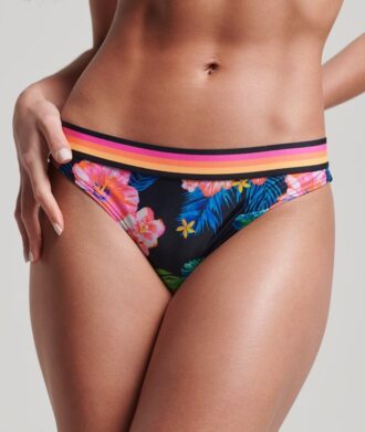 Slip bikini riciclato con logo Vintage