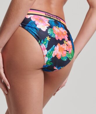 Slip bikini riciclato con logo Vintage