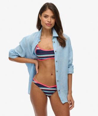 Slip da bikini a righe riciclato