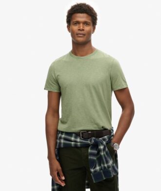 T-shirt a maniche corte con collo rotondo in panno slub