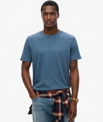 T-shirt a maniche corte con collo rotondo in panno slub