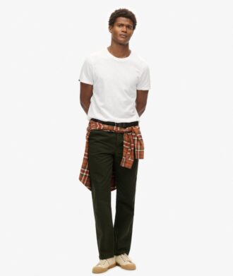 T-shirt a maniche corte con collo rotondo in panno slub