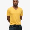 T-shirt a pantaloncini con scollo a V in maglia fiammata T-shirt a pantaloncini con scollo a V in maglia fiammata