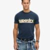 T-shirt a righe con logo Terrain