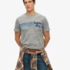 T-shirt a righe con logo Terrain