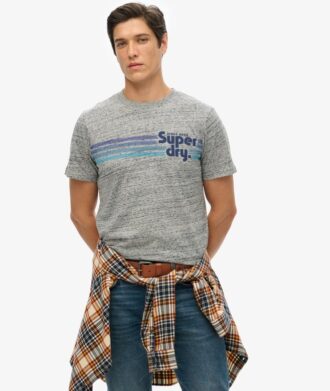 T-shirt a righe con logo Terrain