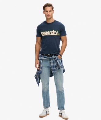 T-shirt a righe con logo Terrain