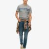 T-shirt a righe con logo Terrain