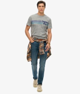 T-shirt a righe con logo Terrain