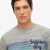 T-shirt a righe con logo Terrain