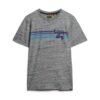 T-shirt a righe con logo Terrain