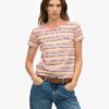 T-shirt aderente a righe con logo Essential T-shirt aderente a righe con logo Essential