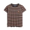 T-shirt aderente a righe con logo Essential